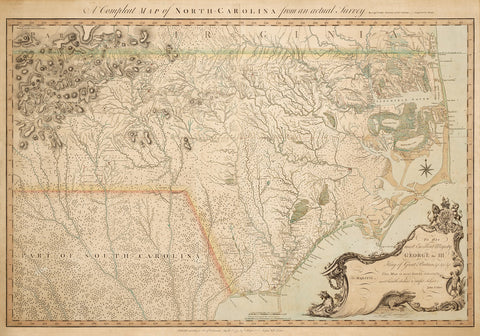A Compleat map of North-Carolina from an actual survey. 1770.
