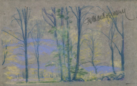 Landscape with trees from A.B. Davies book, edition #23/50