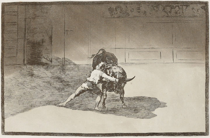 The Famous Martincho Places the Banderillas Playing the Bull with the Movement of His Body (El famoso Martincho poniendo banderillas al quiebro), from the series La Tauromaquia