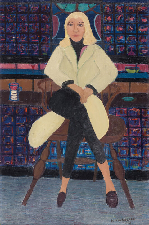Blond on Bar Stool