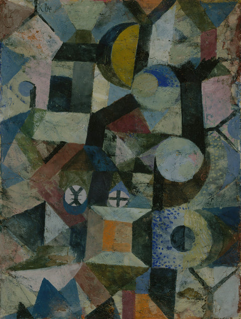 Composition with the Yellow Half-Moon and the Y