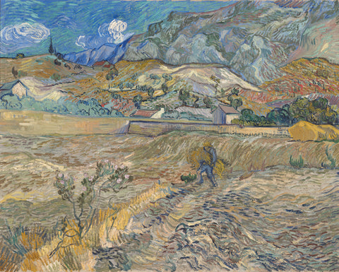 Enclosed Wheat Field with Peasant