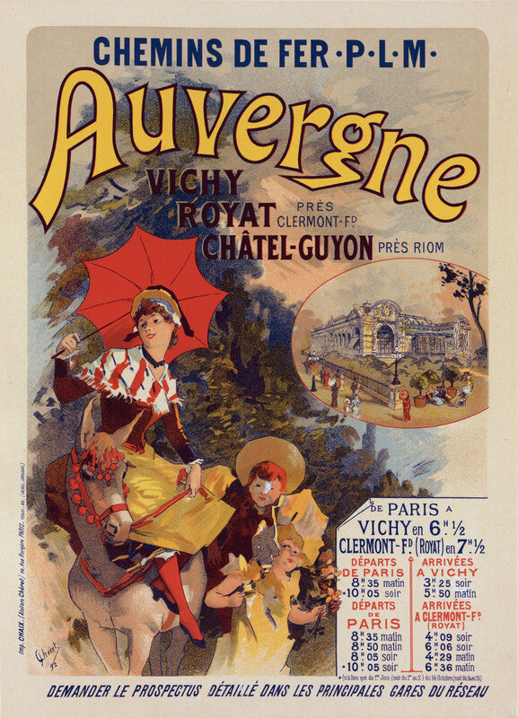 Poster for la Compagnie P.-L.-M. L'Auvergne. Auvergne railway, from Les Maîtres de l'affiche, Volume 4