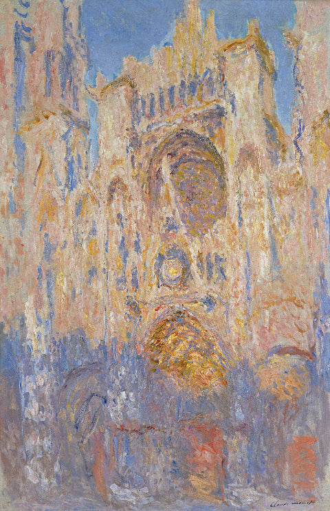 Rouen Cathedral, Facade (sunset), harmonie in gold and blue