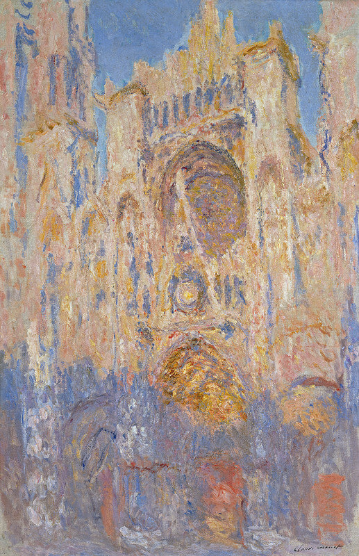 Rouen Cathedral, Facade (sunset), harmonie in gold and blue