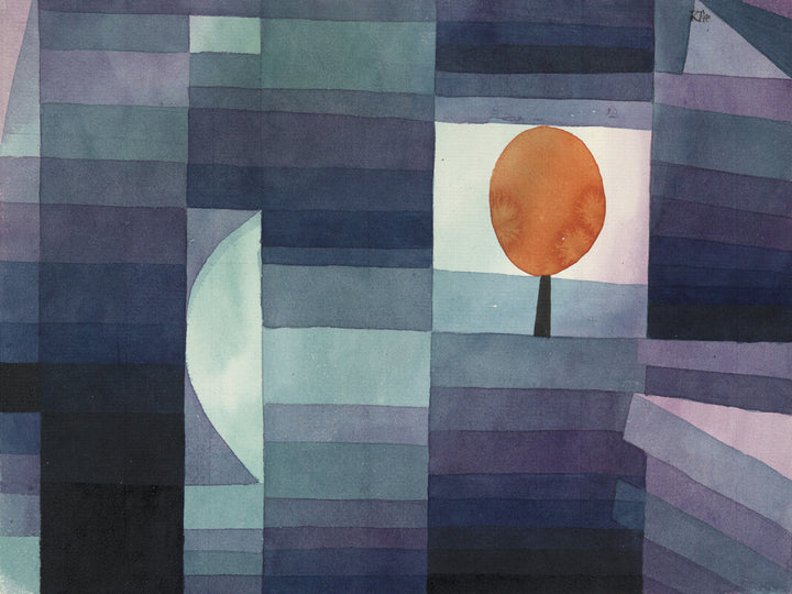 The Harbinger of Autumn [green/violet gradation with orange accent]