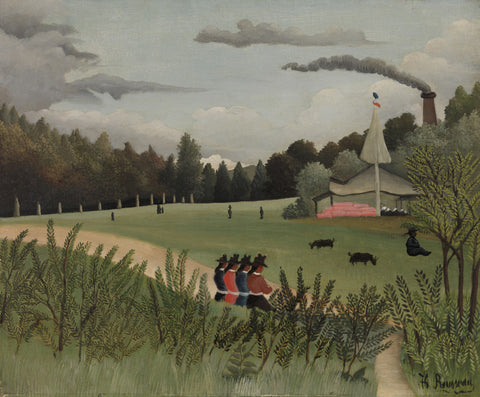 Landscape and Four Young Girls (Paysage et quatre jeunes filles)