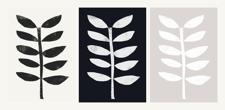 Triptych — Minimal Plant 1 × Minimal Plant 2 × Minimal Plant 3