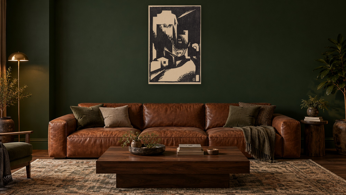 Nocturne, Wynyard Square by Dorrit Black, shown at 28 × 42 in (71.1 × 106.7 cm) as gallery-wrapped canvas, den