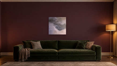 Above Set 1 by Dan Hobday, shown at 32 × 32 in (81.3 × 81.3 cm) as gallery-wrapped canvas, den [arteriel-render:v6:room_a:32x32@49,39]