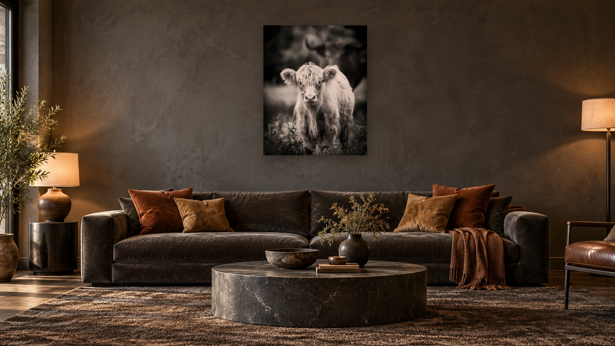 Frederick by Brandon Luther, shown at 32 × 40 in (81.3 × 101.6 cm) as gallery-wrapped canvas, den
