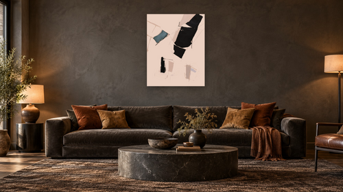 A La Lumiere by Holly Addi, shown at 32 × 40 in (81.3 × 101.6 cm) as gallery-wrapped canvas, den [arteriel-render:v6:room_a:32x40@51,26]