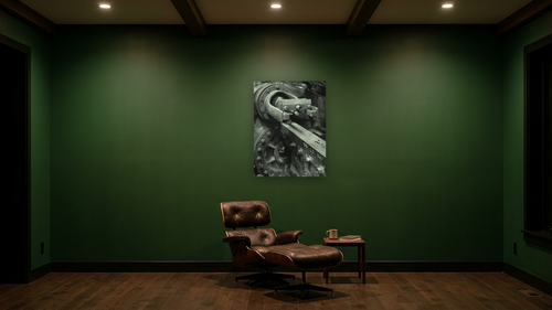 484 LS Out, C&TS 484 by Gordon Osmundson, shown at 30 × 40 in (76.2 × 101.6 cm) as gallery-wrapped canvas, den [arteriel-render:v6:room_a:30x40@52,42]