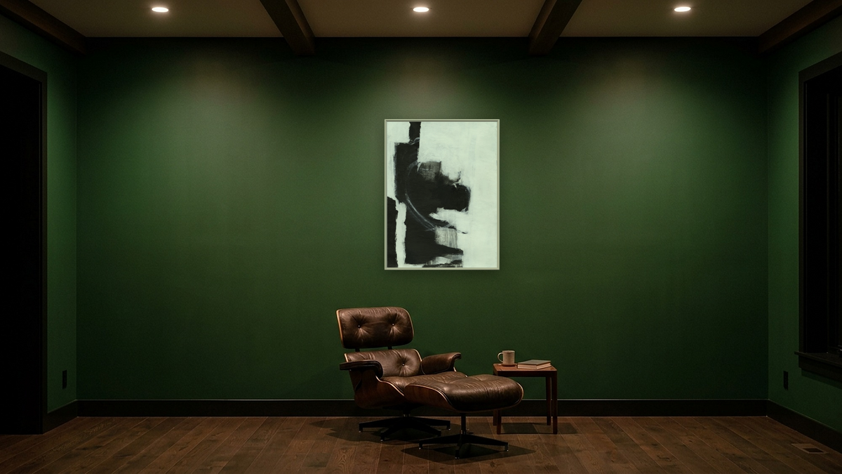 No. 367 by Michelle Oppenheimer, shown at 30 × 40 in (76.2 × 101.6 cm) on canvas in Ramino Opaque White, den