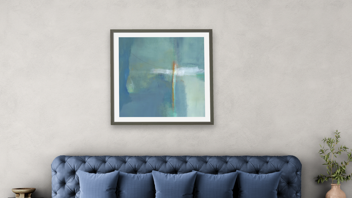 No. 436 by Michelle Oppenheimer, shown at 32 × 32 in (81.3 × 81.3 cm) in Ramino Satin Black, bedroom