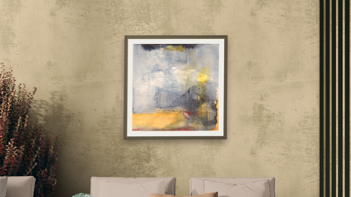 No. 355 by Michelle Oppenheimer, shown at 32 × 32 in (81.3 × 81.3 cm) in Ramino Satin Black, living
