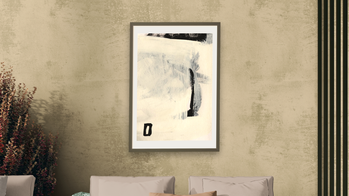 Decoy 2 by Dan Hobday, shown at 28 × 42 in (71.1 × 106.7 cm) in Ramino Satin Black, living