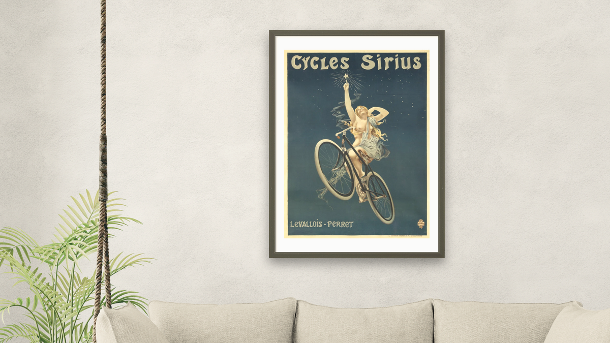 Cycles Sirius by Henri Gray, shown at 28 × 42 in (71.1 × 106.7 cm) in Ramino Satin Black, living