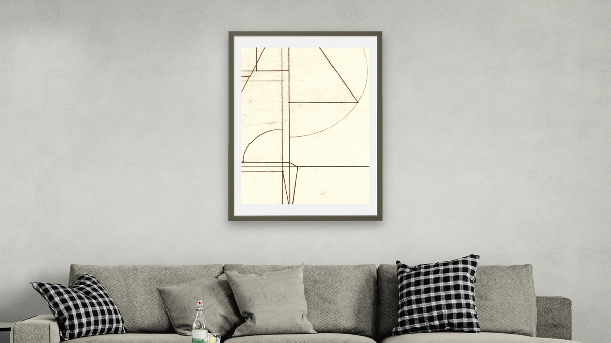 Min Mod 2 by Dan Hobday, shown at 28 × 42 in (71.1 × 106.7 cm) in Ramino Satin Black, living