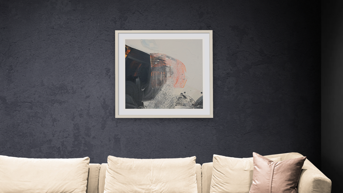 Snack 1 by Nino Yuniardi, shown at 32 × 32 in (81.3 × 81.3 cm) in Ramino Opaque White, living