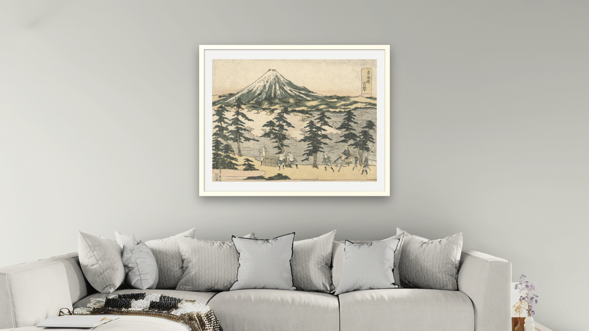 Yoshiwara by Utagawa Toyokuni, shown at 32 × 40 in (81.3 × 101.6 cm) in Ramino Opaque White, living