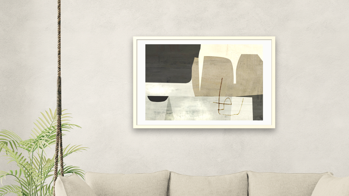 Change by Dan Hobday, shown at 28 × 42 in (71.1 × 106.7 cm) in Ramino Opaque White, living