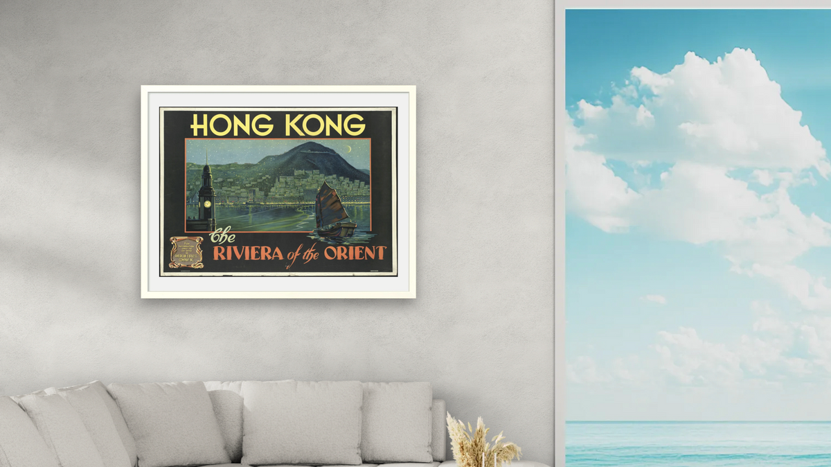 BPL Travel Posters - Landscape by R.Mac Holbert, shown at 30 × 40 in (76.2 × 101.6 cm) in Ramino Opaque White, living