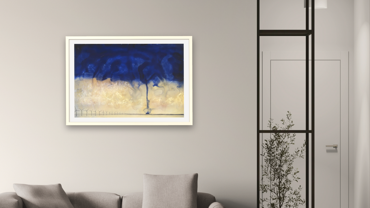 The Keys by Alexis Rockman, shown at 28 × 42 in (71.1 × 106.7 cm) in Ramino Opaque White, living