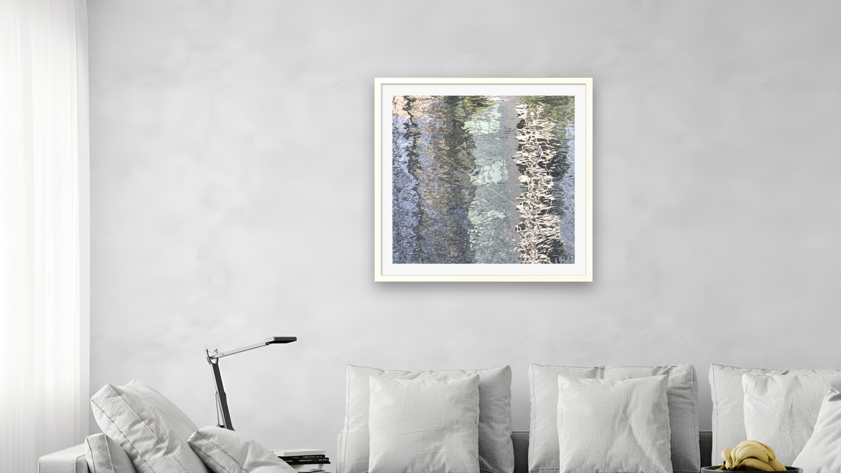 Balm and Antidote by Judith Rayl, shown at 32 × 32 in (81.3 × 81.3 cm) in Ramino Opaque White, living