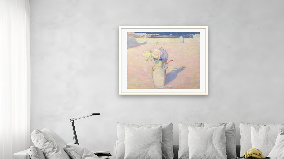 The hot sands, Mustapha, Algiers by Charles Conder, shown at 32 × 40 in (81.3 × 101.6 cm) in Ramino Opaque White, living