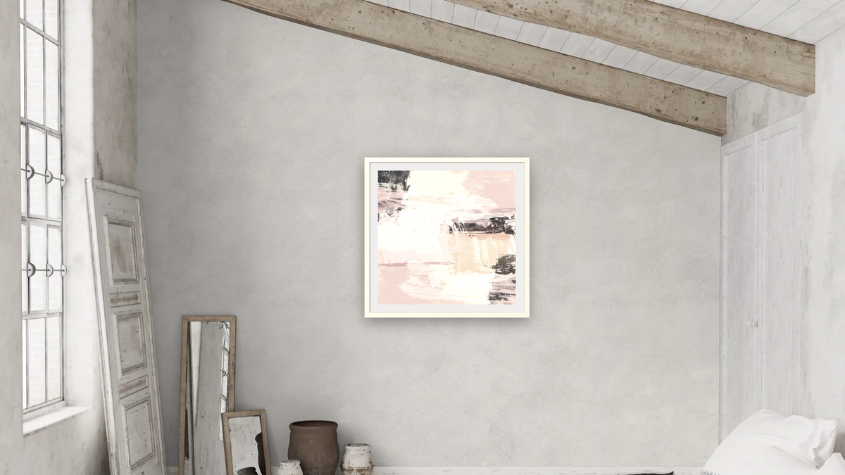 Daylight by Dan Hobday, shown at 32 × 32 in (81.3 × 81.3 cm) in Ramino Opaque White, bedroom
