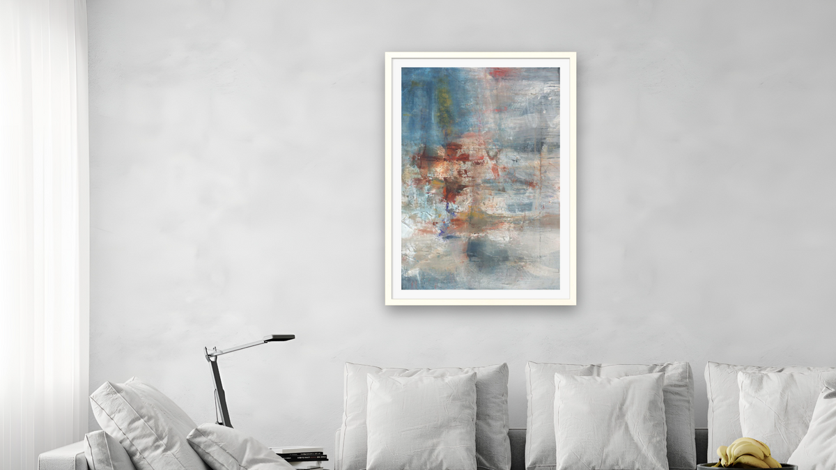 No. 500 by Michelle Oppenheimer, shown at 28 × 42 in (71.1 × 106.7 cm) in Ramino Opaque White, living