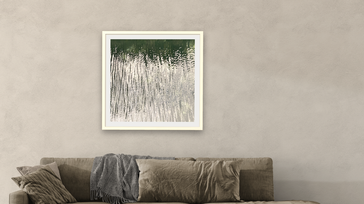 The Icicle Forest by Judith Rayl, shown at 32 × 32 in (81.3 × 81.3 cm) in Ramino Opaque White, living