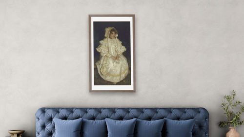 Adelaide by E. Phillips Fox, shown at 20 × 40 in (50.8 × 101.6 cm) in Arber Light Walnut, bedroom [arteriel-render:v6:room_a:20x40@46,39]