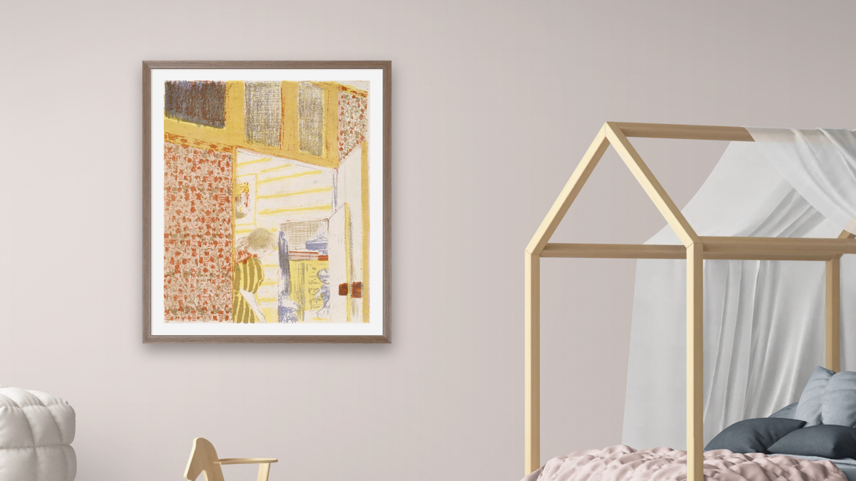 Rose-Tinted Interior III by Edouard Vuillard, shown at 32 × 40 in (81.3 × 101.6 cm) in Arber Light Walnut, bedroom