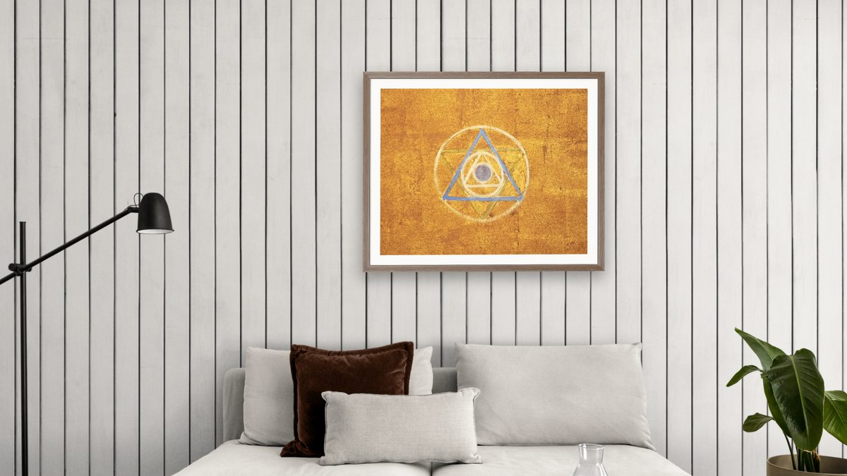 eval 2_9177562719_c613169286_o.jpg by Hilma af Klint, shown at 32 × 40 in (81.3 × 101.6 cm) in Arber Light Walnut, living