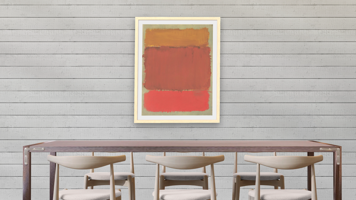 Untitled by Mark Rothko, shown at 30 × 40 in (76.2 × 101.6 cm) in Arber Natural, dining