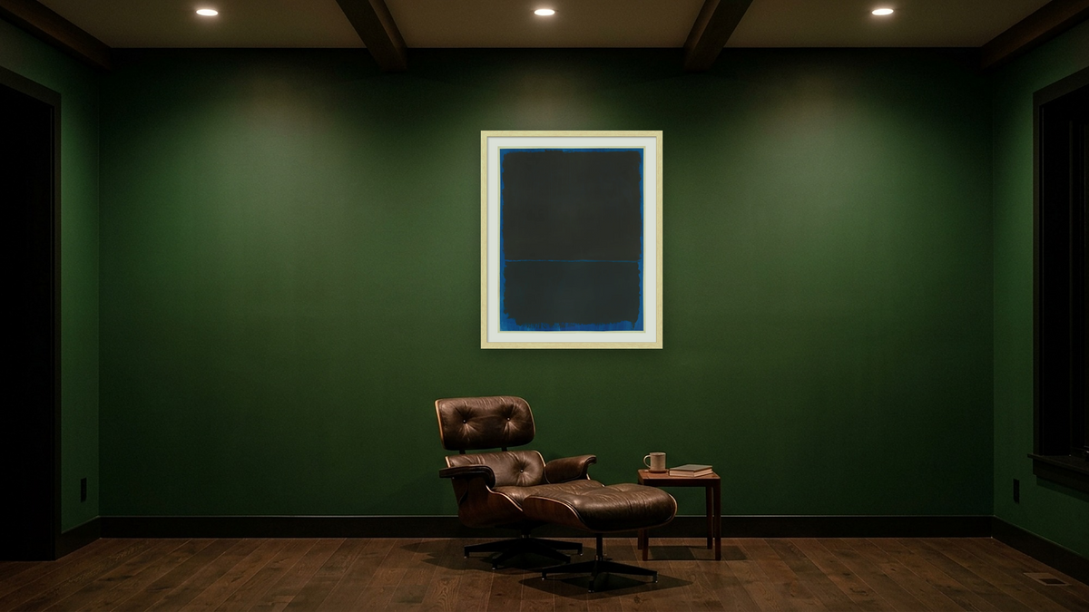 Untitled by Mark Rothko, shown at 32 × 40 in (81.3 × 101.6 cm) in Arber Natural, den