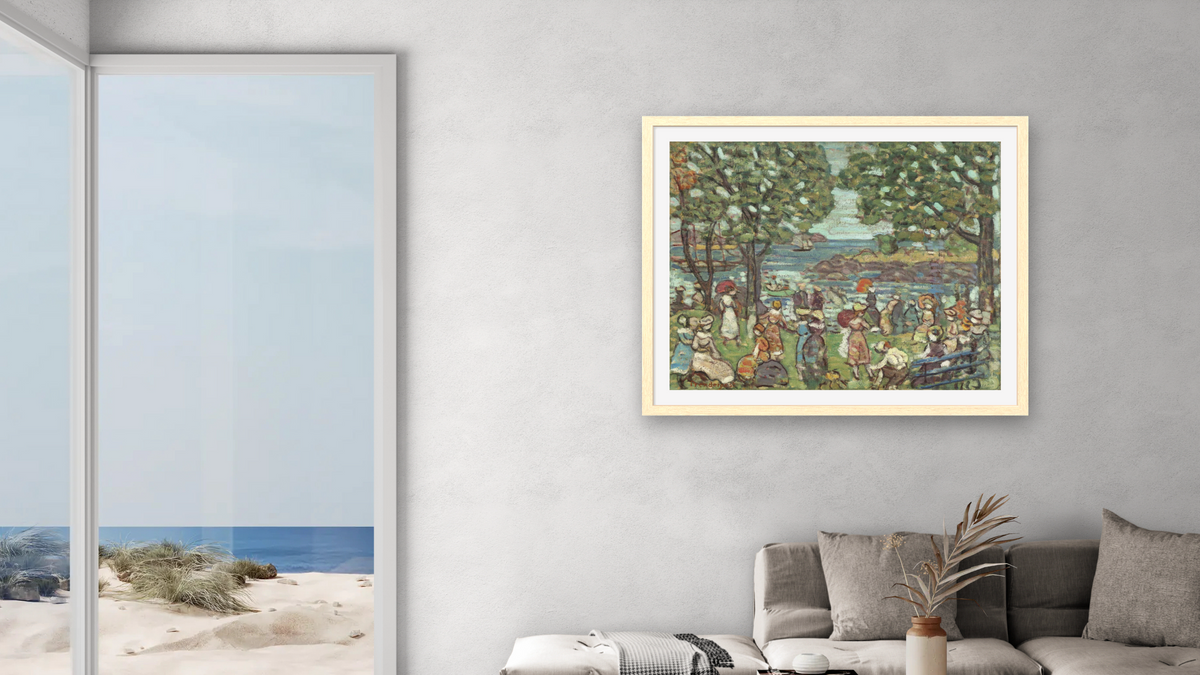 Salem Cove by Maurice Brazil Prendergast, shown at 32 × 40 in (81.3 × 101.6 cm) in Arber Natural, living