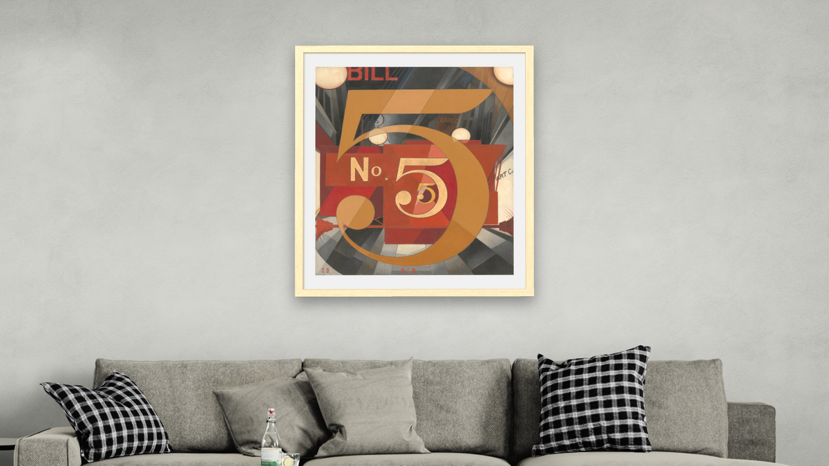 I Saw the Figure 5 in Gold by Charles Demuth, shown at 32 × 40 in (81.3 × 101.6 cm) in Arber Natural, living