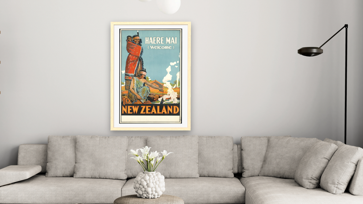 BPL Travel Posters, shown at 28 × 42 in (71.1 × 106.7 cm) in Arber Natural, living