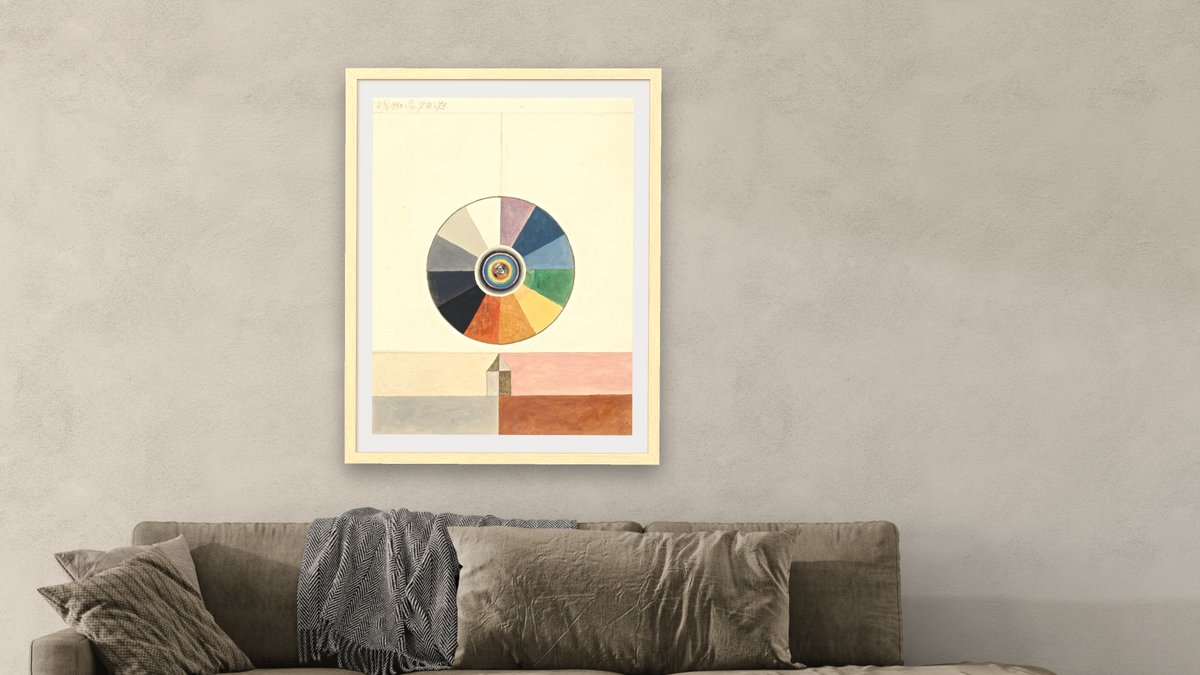 Series VII, No. 7d by Hilma af Klint, shown at 30 × 40 in (76.2 × 101.6 cm) in Arber Natural, living