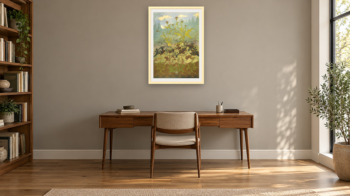 Thistles and Foxglove by Paul Elie Ranson, shown at 28 × 42 in (71.1 × 106.7 cm) in Arber Natural, library