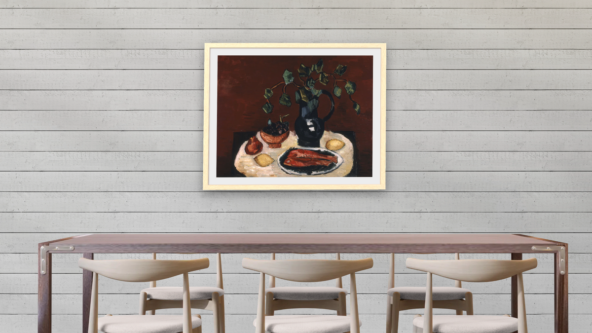 New England Still Life by Marsden Hartley, shown at 32 × 40 in (81.3 × 101.6 cm) in Arber Natural, dining