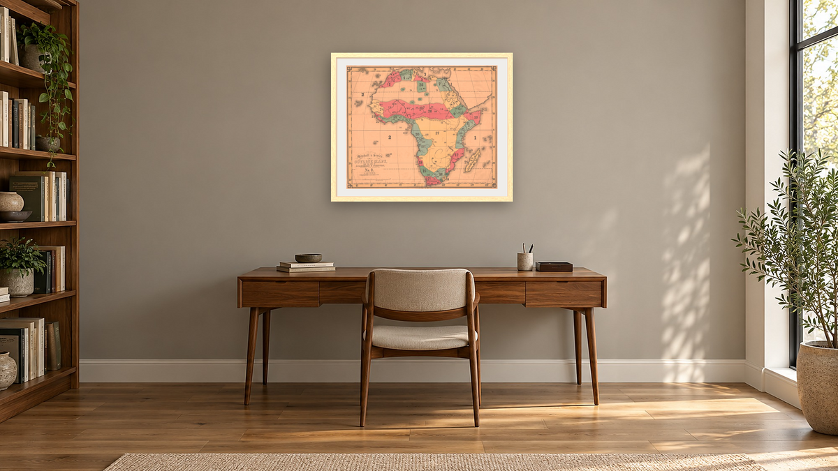Africa, shown at 32 × 40 in (81.3 × 101.6 cm) in Arber Natural, library