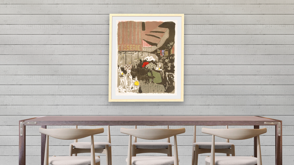 La Patisserie (The Pastry Shop) by Edouard Vuillard, shown at 32 × 40 in (81.3 × 101.6 cm) in Arber Natural, dining