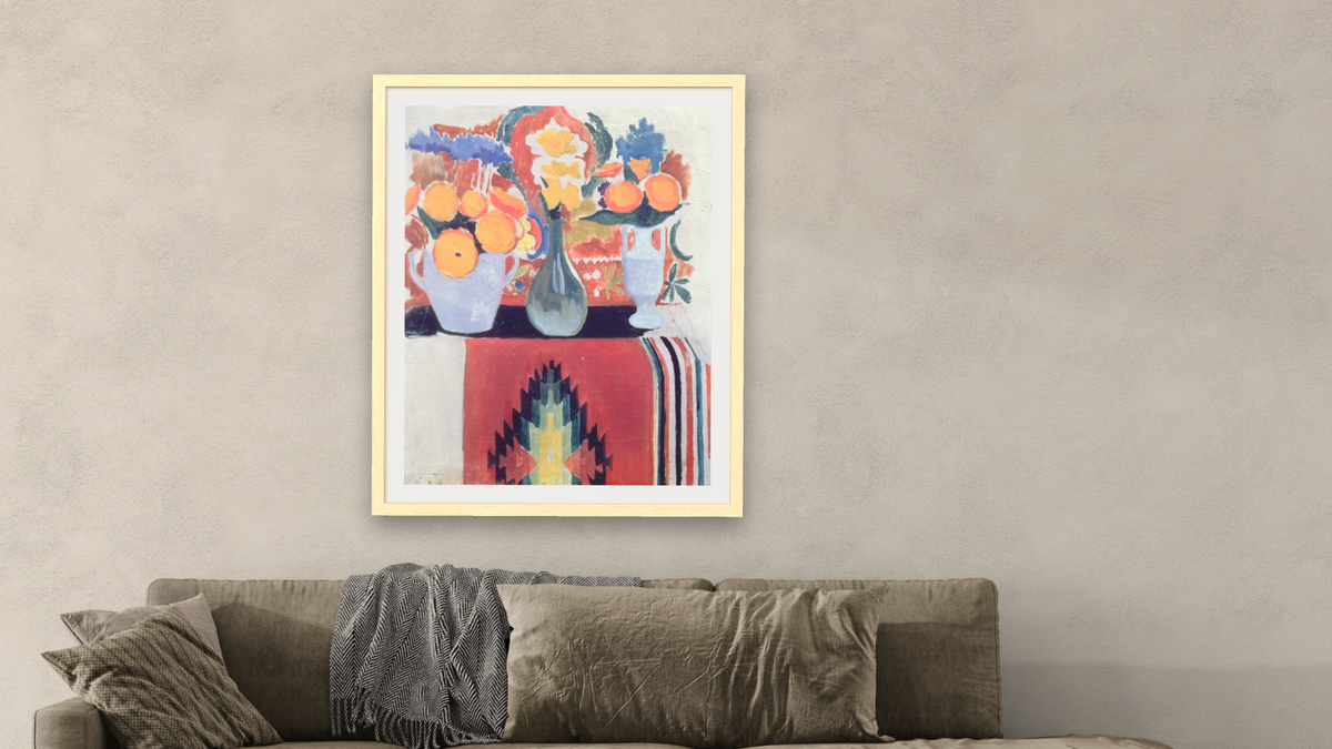 Still Life by Joseph Stella, shown at 32 × 40 in (81.3 × 101.6 cm) in Arber Natural, living