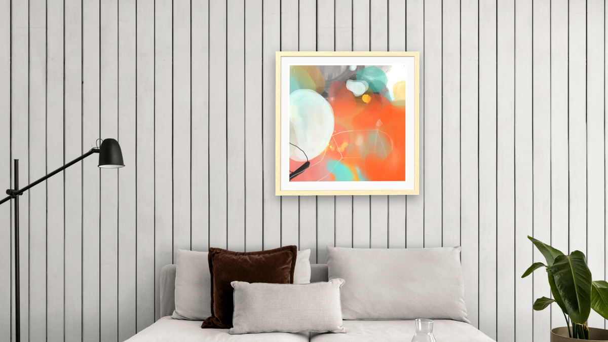Candy Pop 6 by Nino Yuniardi, shown at 32 × 32 in (81.3 × 81.3 cm) in Arber Natural, living