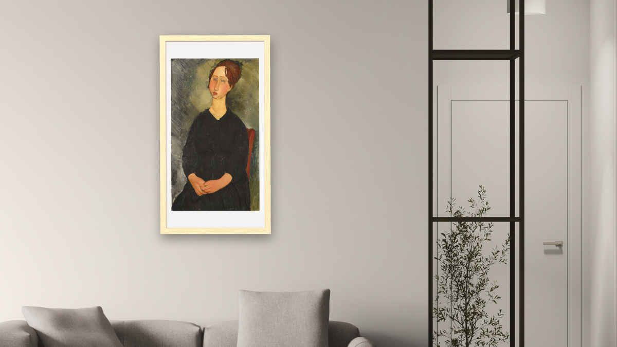 Little Servant Girl by Amedeo Modigliani, shown at 20 × 40 in (50.8 × 101.6 cm) in Arber Natural, living