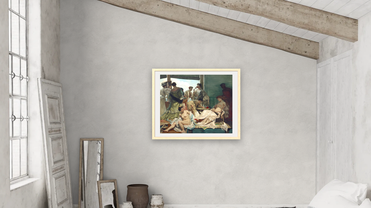 Summer time by Rupert Bunny, shown at 32 × 40 in (81.3 × 101.6 cm) in Arber Natural, bedroom